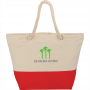 Zippered 12oz Cotton Canvas Rope Tote